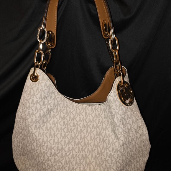 Michael Kors Lillie Large Logo Shoulder Bag w/Logo Wristlet - Picture 8 of 8